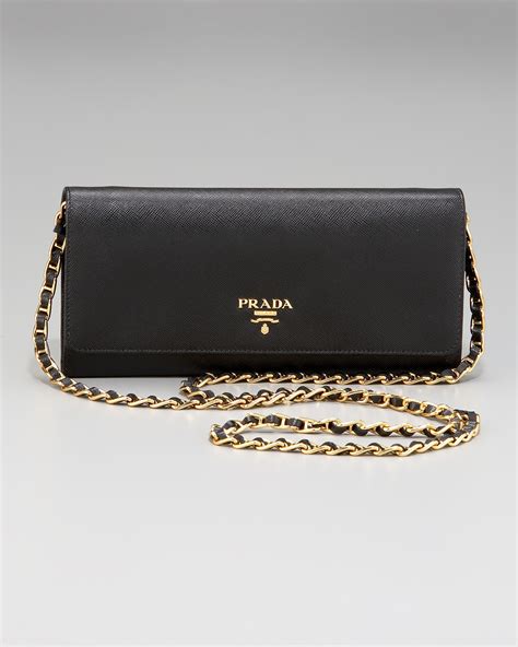 prada saffiano wallet on a chain white|prada saffiano long wallet.